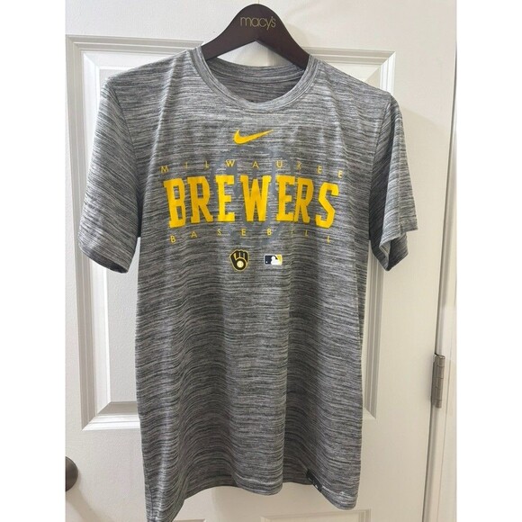Nike MLB Milwaukee Brewers City Connect Team Practice Tee Training Sz SMALL - Picture 1 of 5